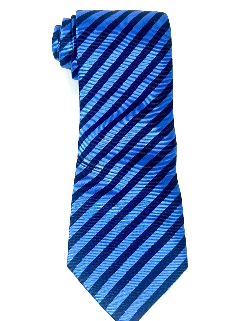 Peter Millar Blue Diagonal Stripe Neck Tie